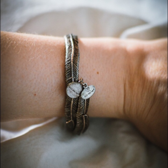 Alex & Ani Feather Wrap Bracelet - Picture 1 of 5